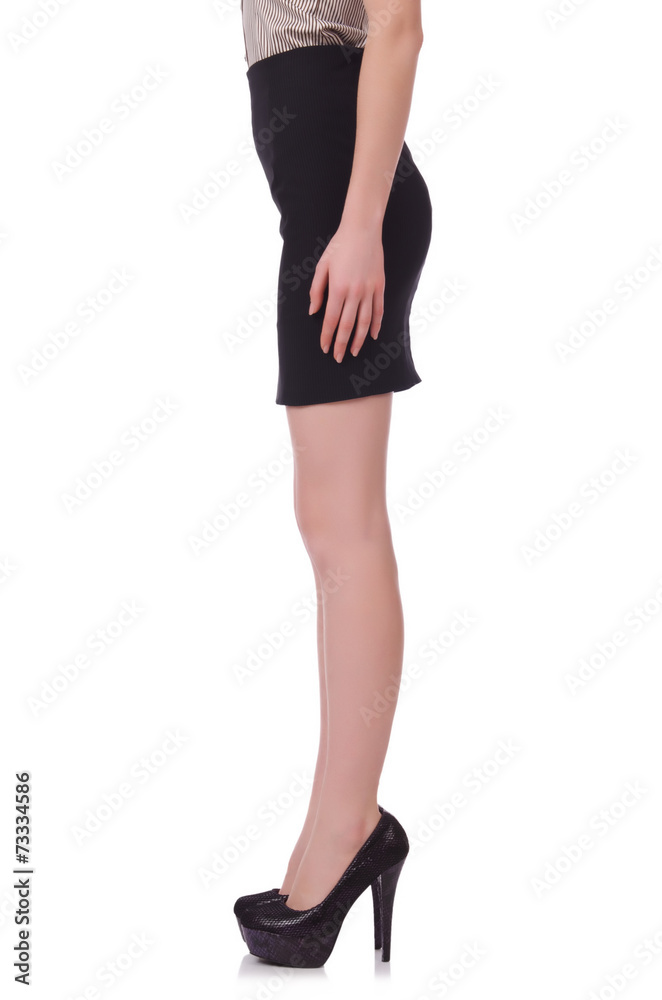 Businesswoman in business concept isolated on white Businesswoman in business concept isolated on white