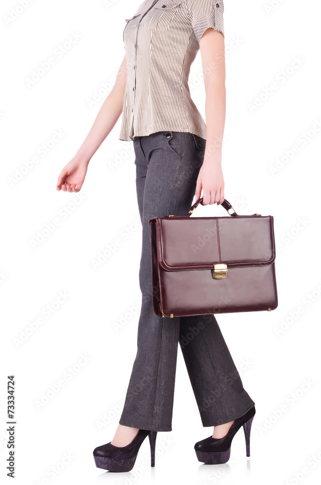 Businesswoman isolated on the white background