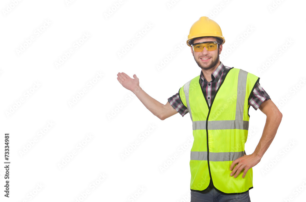 Industrial worker isolated on the white background Industrial worker isolated on the white background