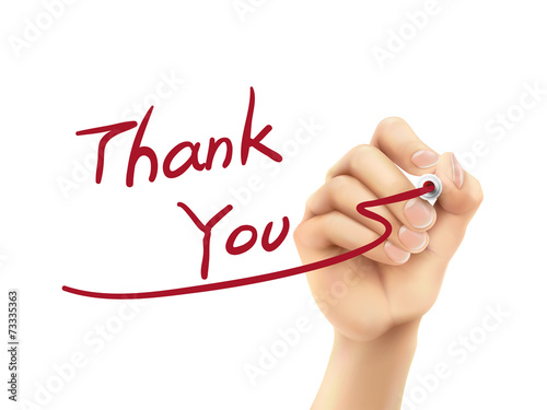 thank you words written by hand