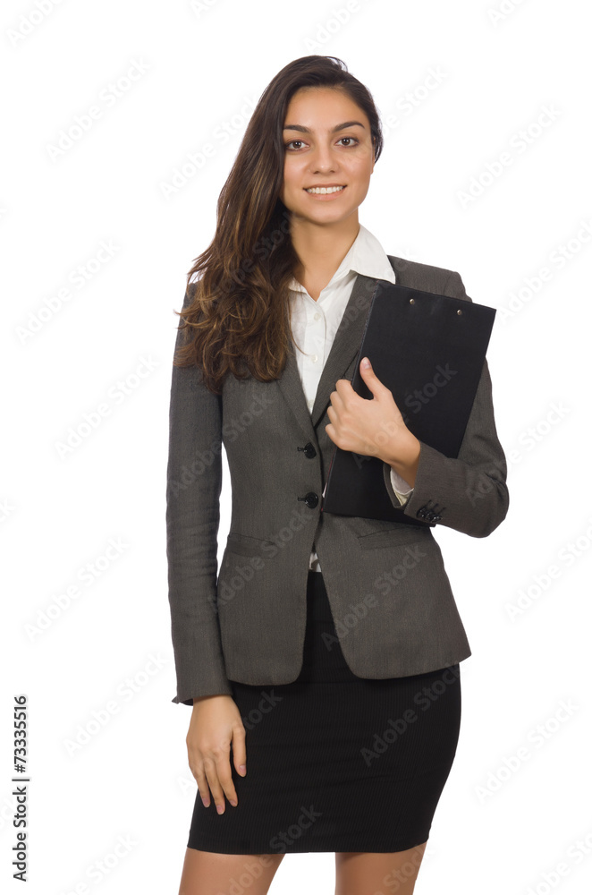 Businesswoman isolated on the white Businesswoman isolated on the white