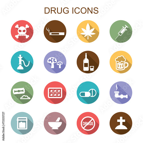 drug long shadow icons