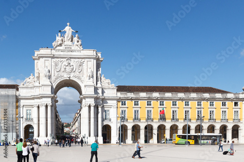 Rua Augusta Arch front in Lisbon