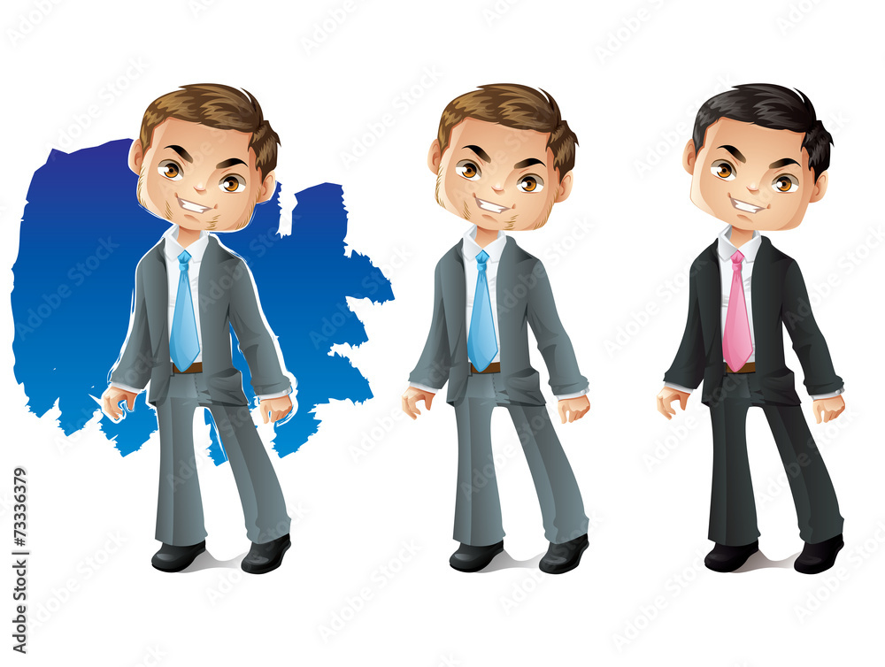 Businessman - Stylized Business Character Smiling Businessman - Stylized Business Character Smiling