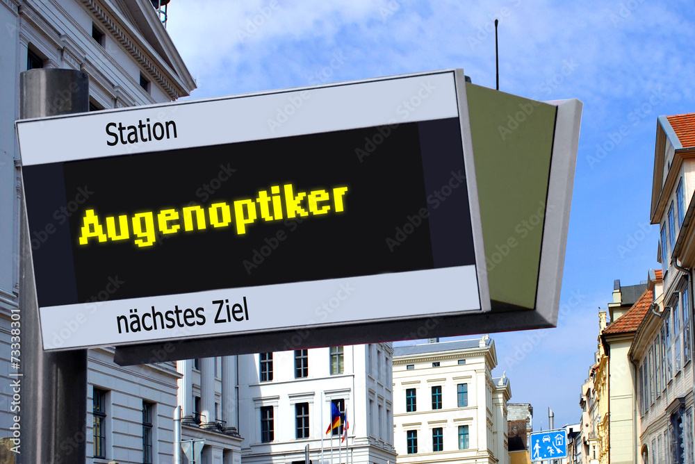 Obraz premium Anzeigetafel 7 - Augenoptiker