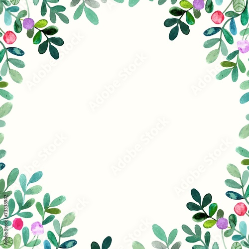 Floral background. Birthday card. Floral decorative frame.