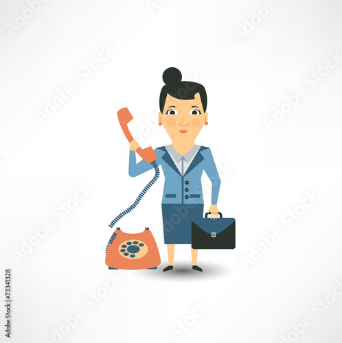 accountant talking on the phone