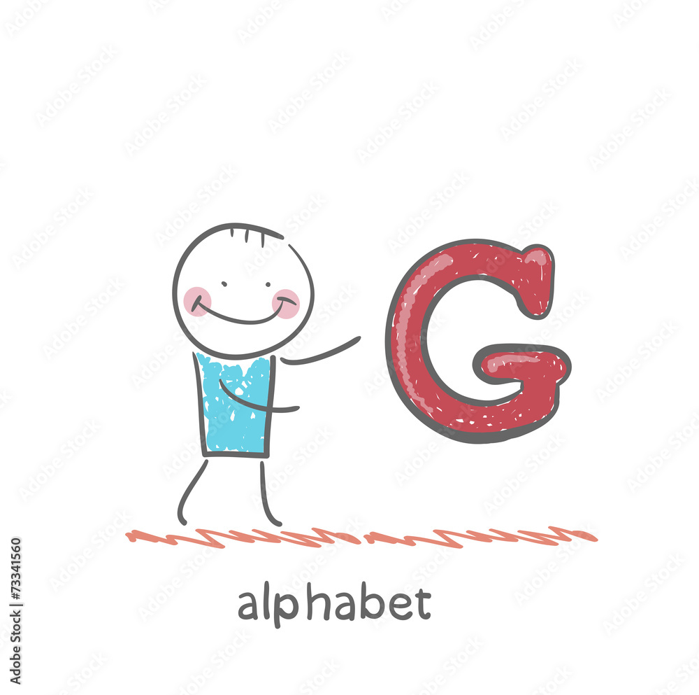 man standing with a letter of the alphabet man standing with a letter of the alphabet