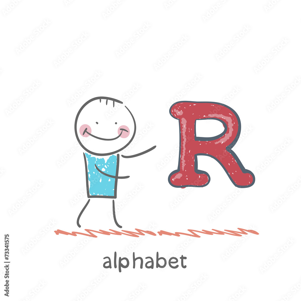 man standing with a letter of the alphabet man standing with a letter of the alphabet