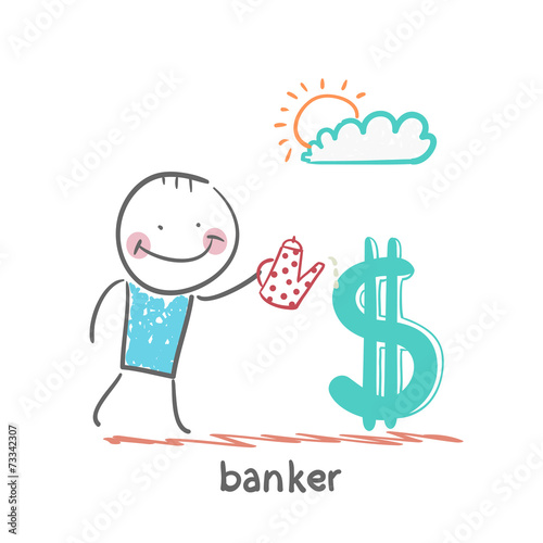 banker watering Dollar © aeroking