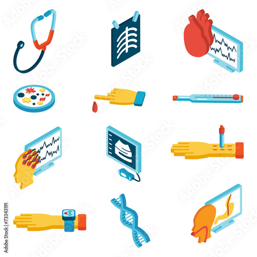 Medical isometric icons