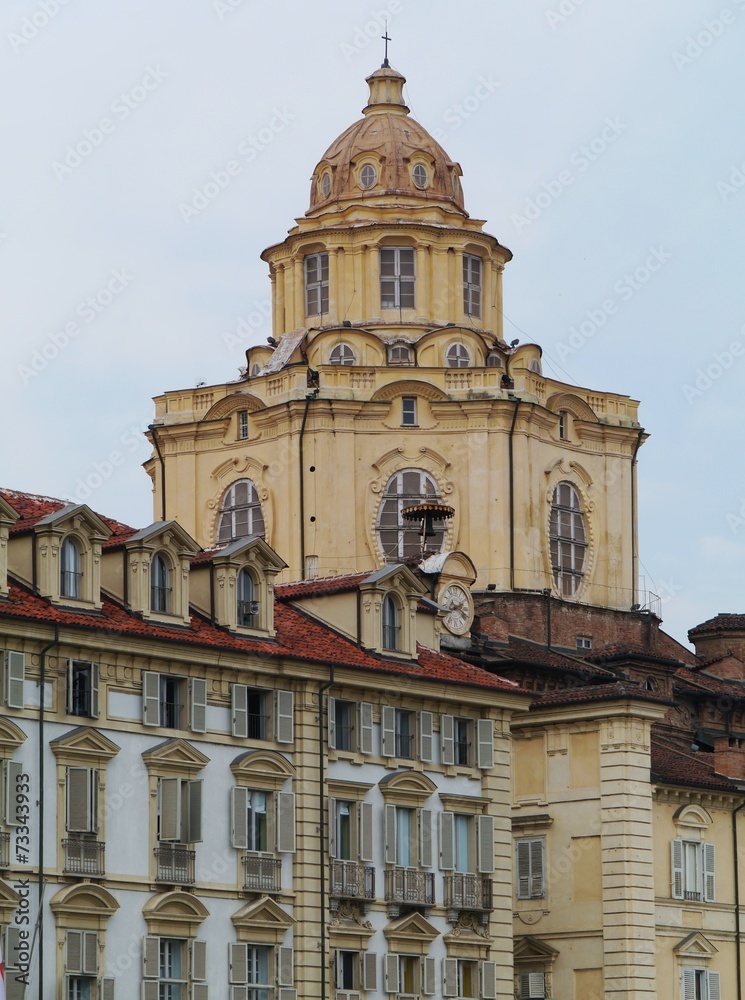 The royal church of san Lorenzo in Turin in Italy