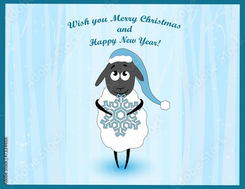 vector card "Sheep wishes"