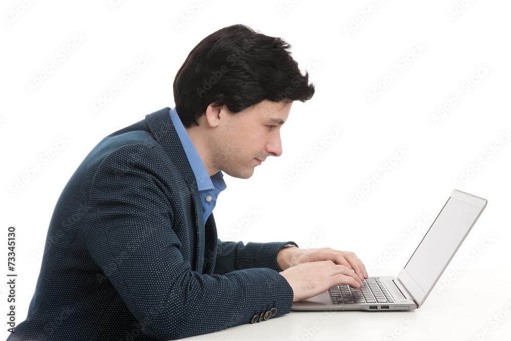 businessman using a laptop