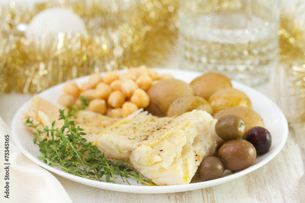 fish with chickpea and potato fish with chickpea and potato