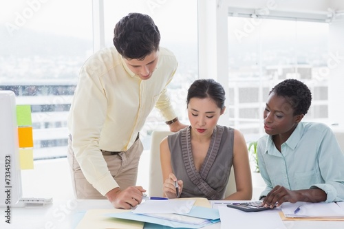 Business team working together at a meeting