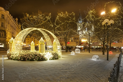 christmas in city Prague