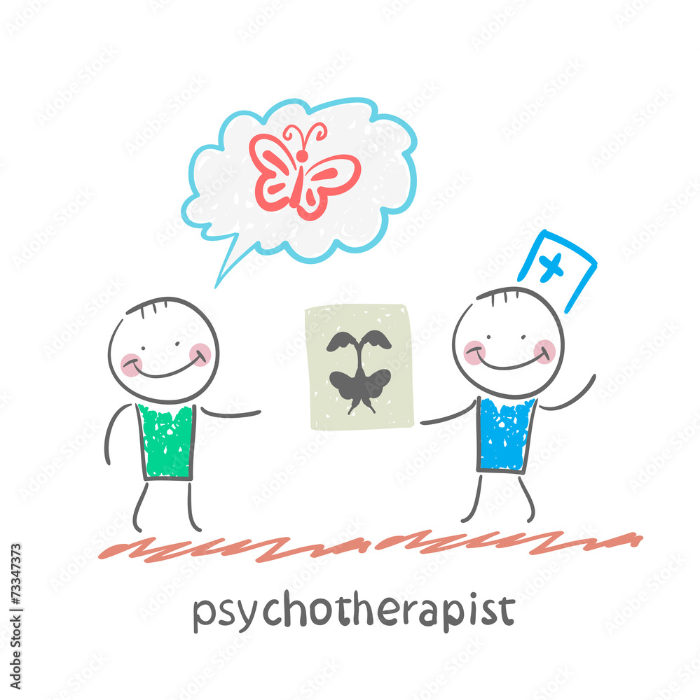 psychotherapist shows the patient image test psychotherapist shows the patient image test