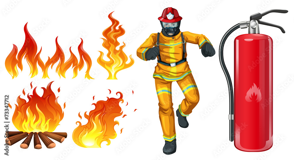 Fototapeta premium A fireman