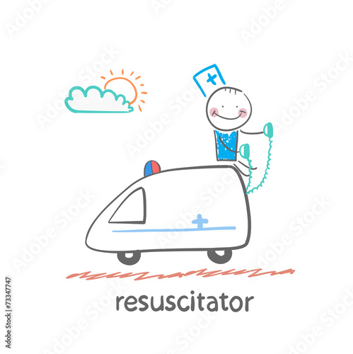 resuscitator rides in the ambulance