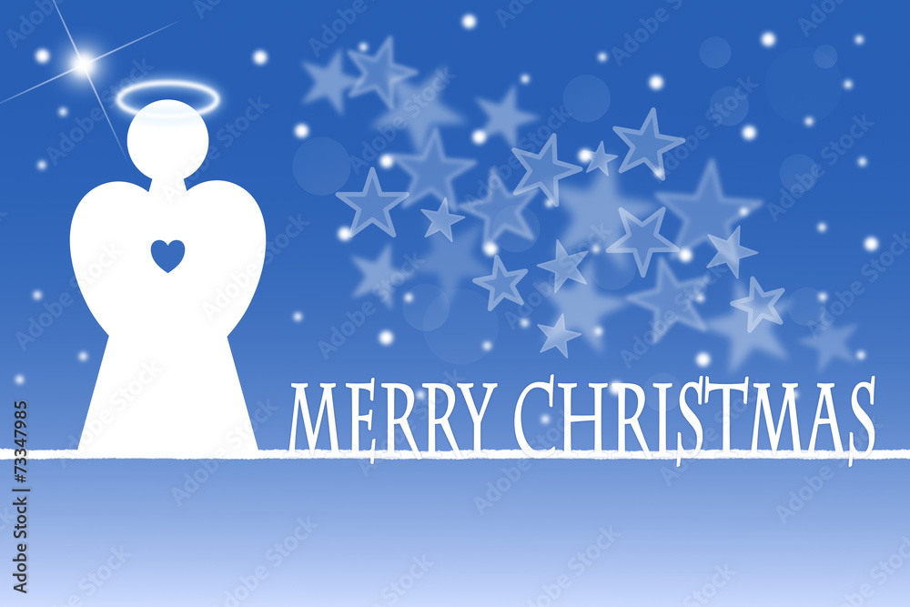 Obraz premium christmas angel, blue, illustration #3