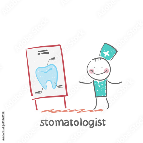 stomatologist says a presentation on the tooth
