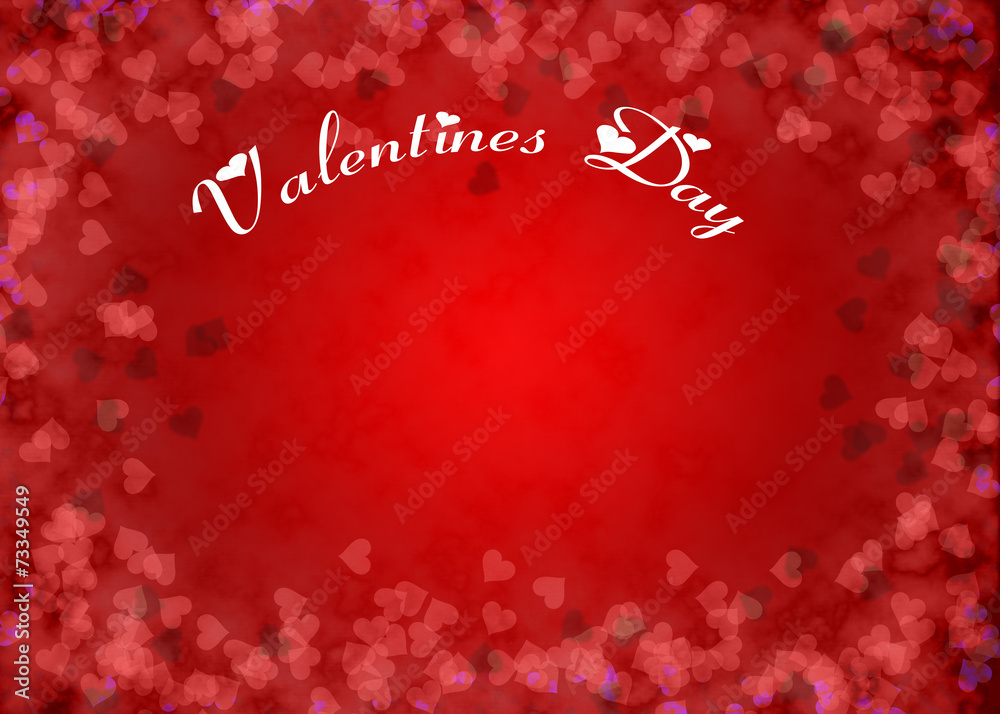 Shiny hearts bokeh light Valentine's day background