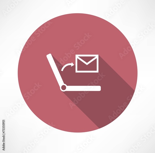 SMS on Laptop icon