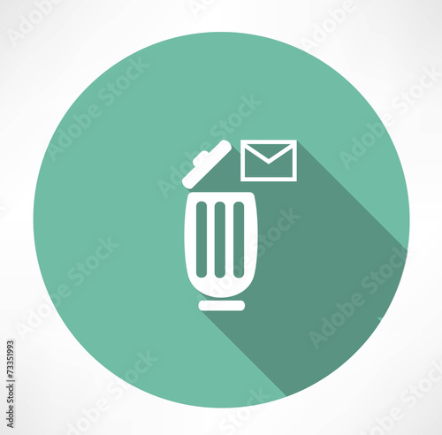 trash can with a message icon