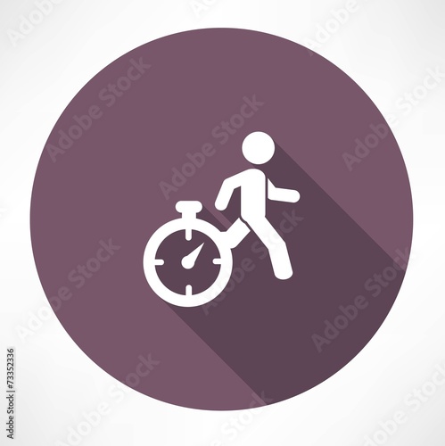 man running out of time icon