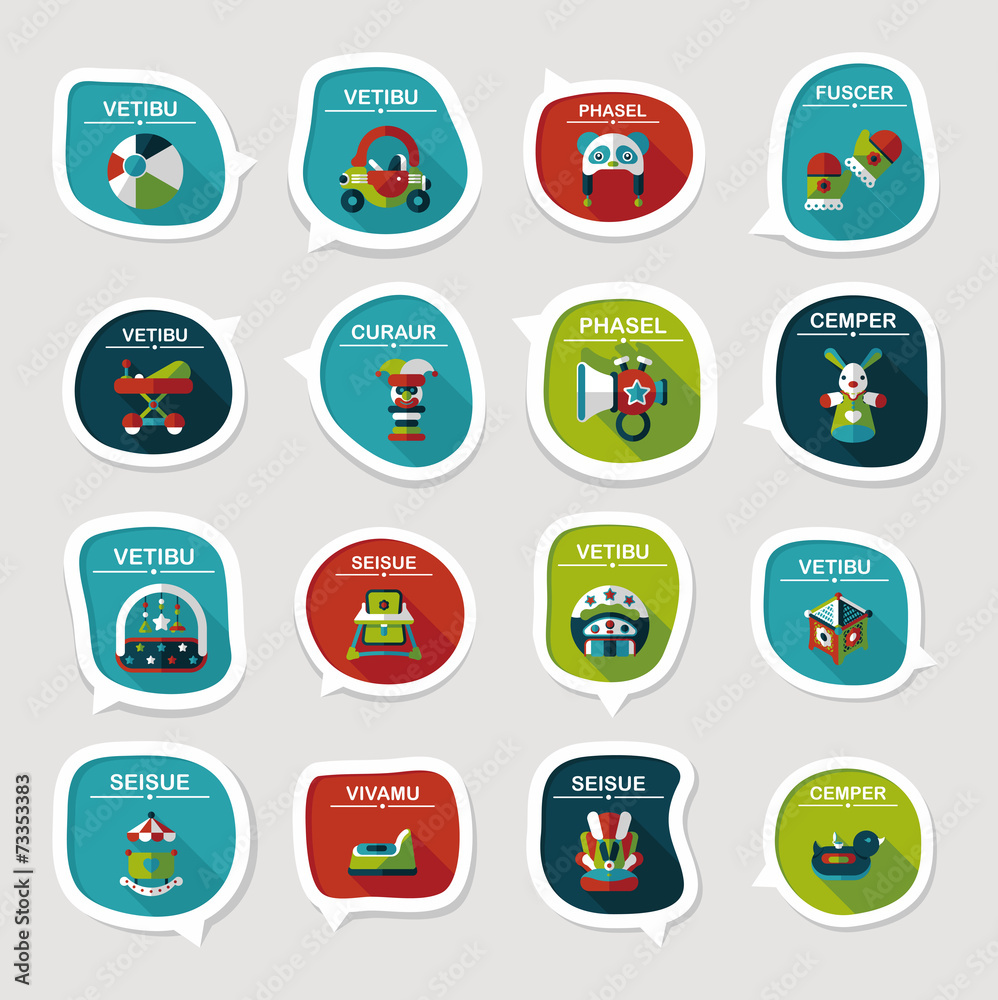baby bubble speech banner design flat background set, eps10 baby bubble speech banner design flat background set, eps10