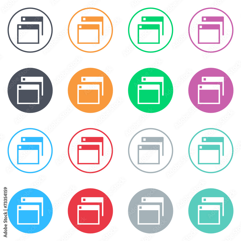 Vector flat iButtons Vector flat iButtons