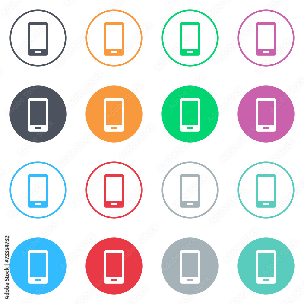 Vector flat iButtons