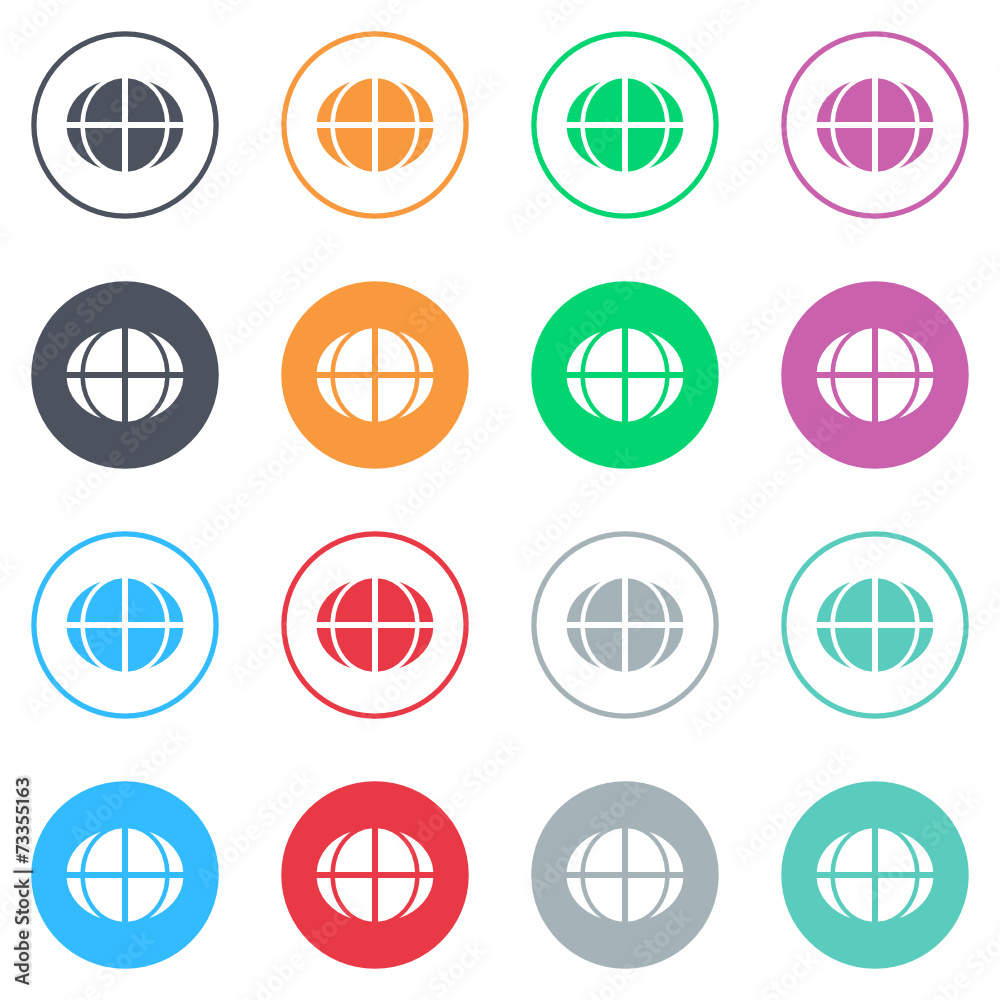 Vector flat iButtons Vector flat iButtons