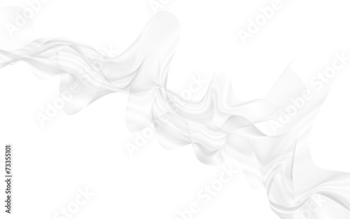 Incomparable Silver Metal Luster Waves On White Background Soft