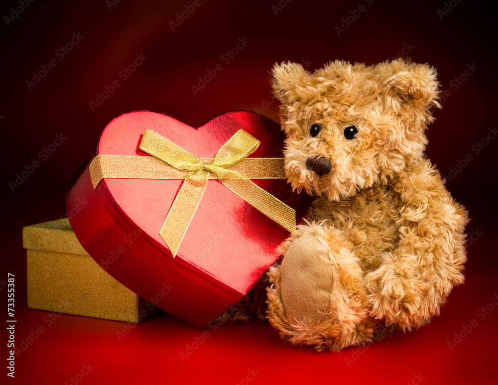 heart shape teddy bear