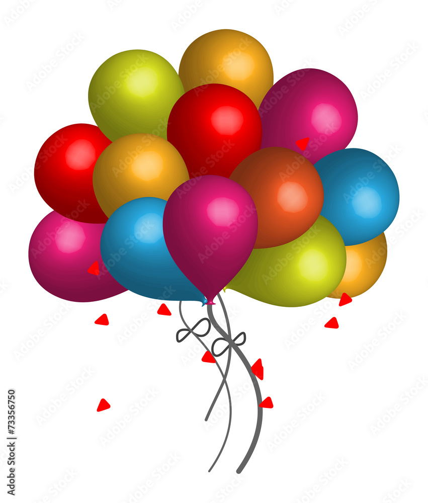 Bunch of Colorful 3d Balloons