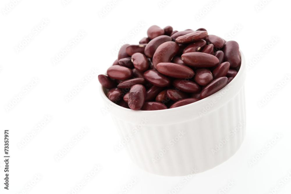 Red beans kidney isolated on white background Red beans kidney isolated on white background