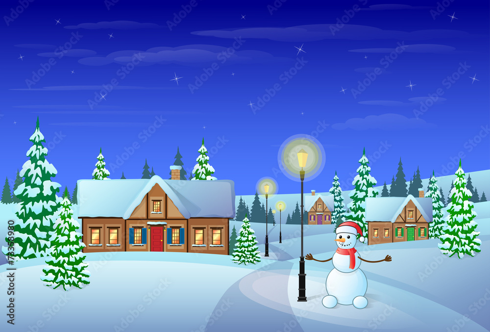 christmas eve holiday house winter snow, snowman
