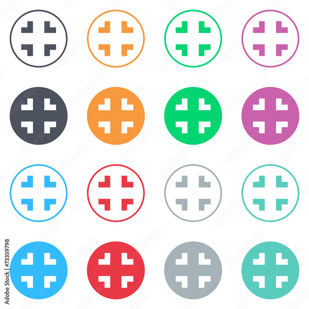 Vector flat iButtons
