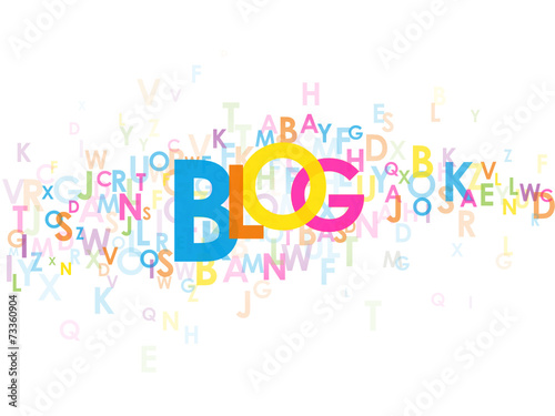 Mosaïque de Lettres "BLOG" (web internet médias réseaux sociaux)