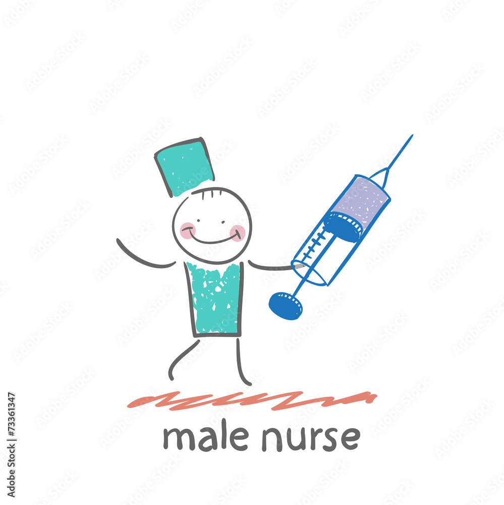 male nurse with a syringe male nurse with a syringe