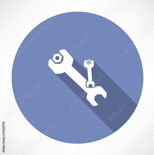 wrench and nut symbol