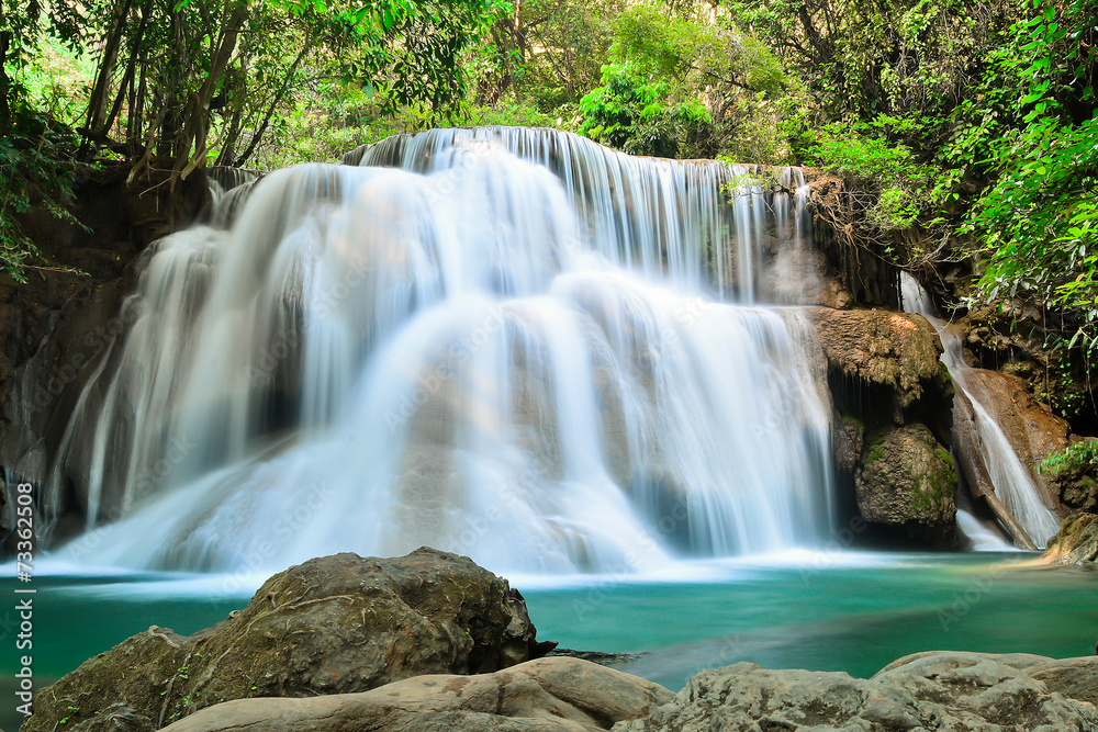 Beautiful waterfall in deep forest Beautiful waterfall in deep forest