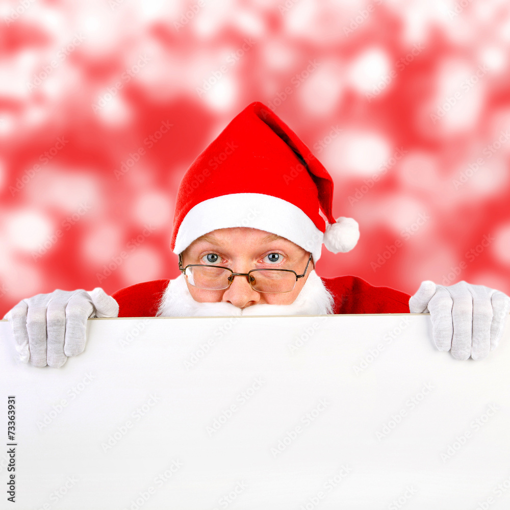 Santa Claus with Blank Board Santa Claus with Blank Board