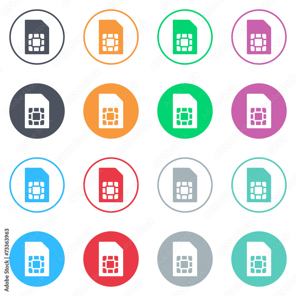 Vector flat iButtons