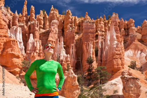 Hiking in Bryce canyon photo