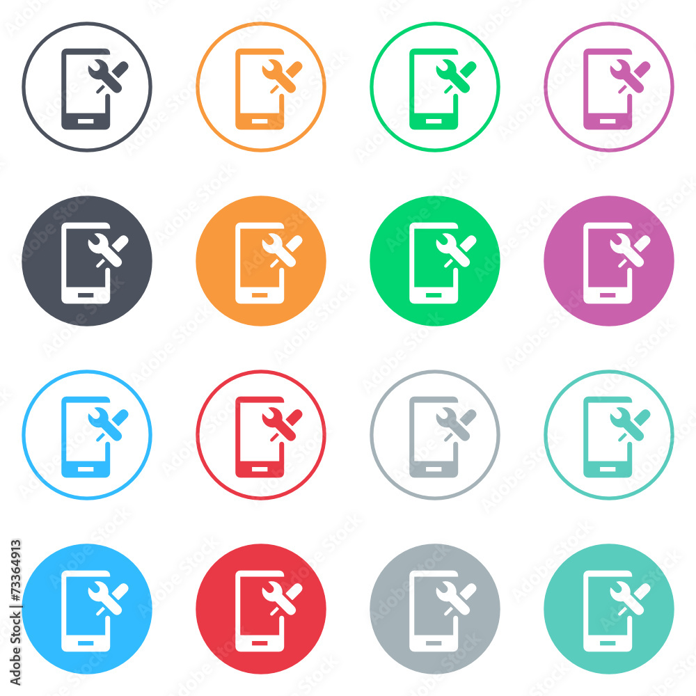 Vector flat iButtons Vector flat iButtons
