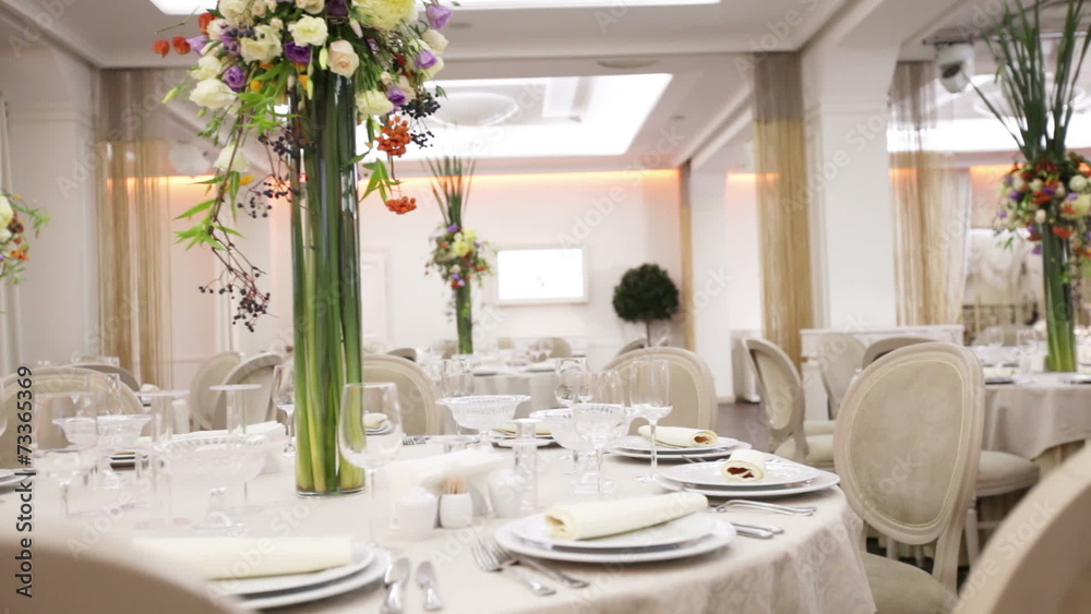 Table decoration with flowers Table decoration with flowers