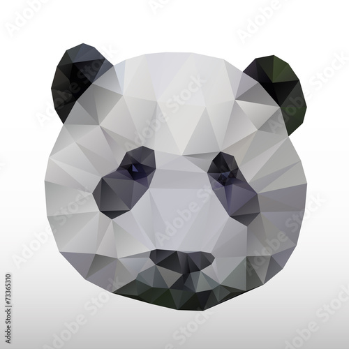 Fototapeta Naklejka Na Ścianę i Meble -  abstract polygonal panda